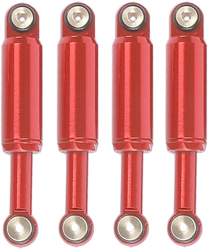 RZXYLRC Aluminum Shock Absorbers Adjustable Spring Dampers for 1/24 Axial SCX24 RC Crawler Car Upgrades, 4Pcs (Red)
