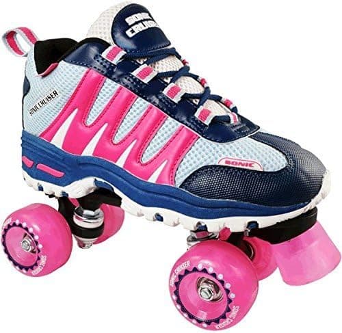Pacer Roller Skates for Girls and Boys/Adults and Kids | Sonic Cruiser Unisex Mens and Womens Rollerskates for Ladies - Skates for an Adult or Kid - Indoor/Outdoor (Pink Men 5 / Women 6)