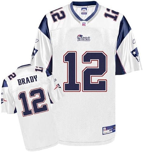 Reebok New England Patriots Tom Brady Youth Replica White Jersey Small