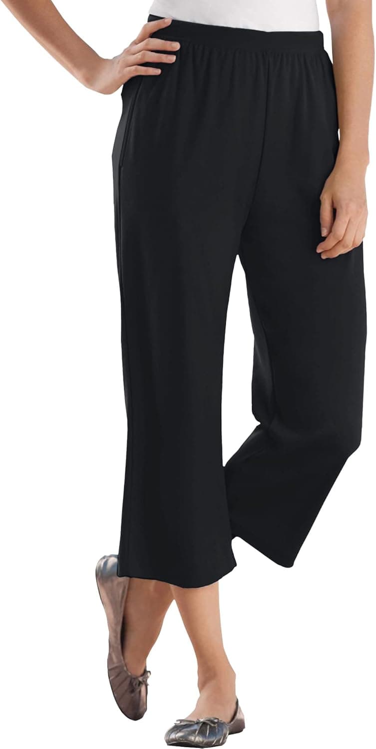 Woman Within Women's Plus Size 7-Day Knit Capri Pants