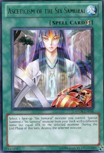 Yu-Gi-Oh! - Asceticism of The Six Samurai (STOR-EN050) - Storm of Ragnarok - Unlimited Edition - Rare
