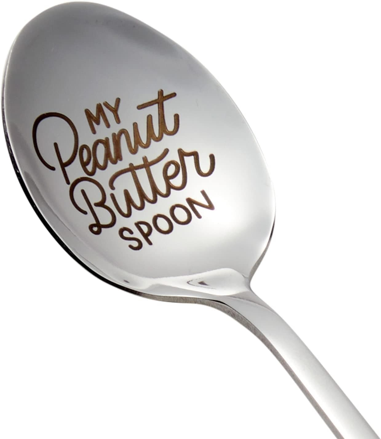 Stainless Steel Engraved Spoon with Gift Box, My Peanut Butter Spoon Personalized (7.8 Inches)