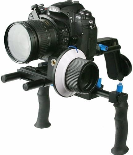 Digital DSLR Shoulder Mount Rig with COUNTER WEIGHT and Follow Focus for Camcorder Steady DSLR Video Cam Camera WYRL02SET