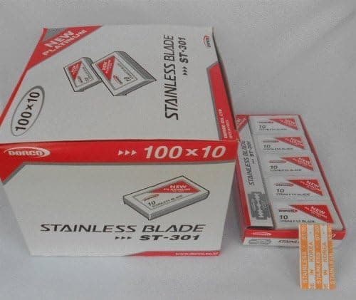 Wennow Dorco St301 Platinum Double Edge Razor Blades / 1case (1000 Blades)