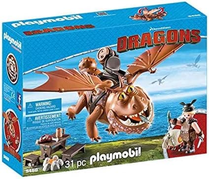 Playmobil 9460 How to Train Your Dragon Fishlegs + Meatlug, Multicolor