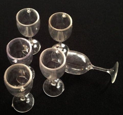 Studio one 20 Pcs Dollhouse Miniature Mini Cups Mini Wine Glass Doll Accessory