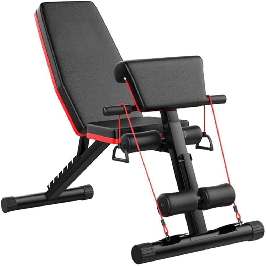 Adjustable Sit Up Bench for Full Body Workout with Fitness Rope, Weight Roman Chair, Abs Exercise, Weight Training Bench for Home Gym, Abdominal Workout Bench, Home Fitness Exercise Equipment Gifts