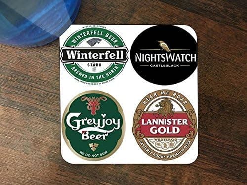 Beers of Famous TV Show Silicone Drink Beverage Coaster 4 Pack