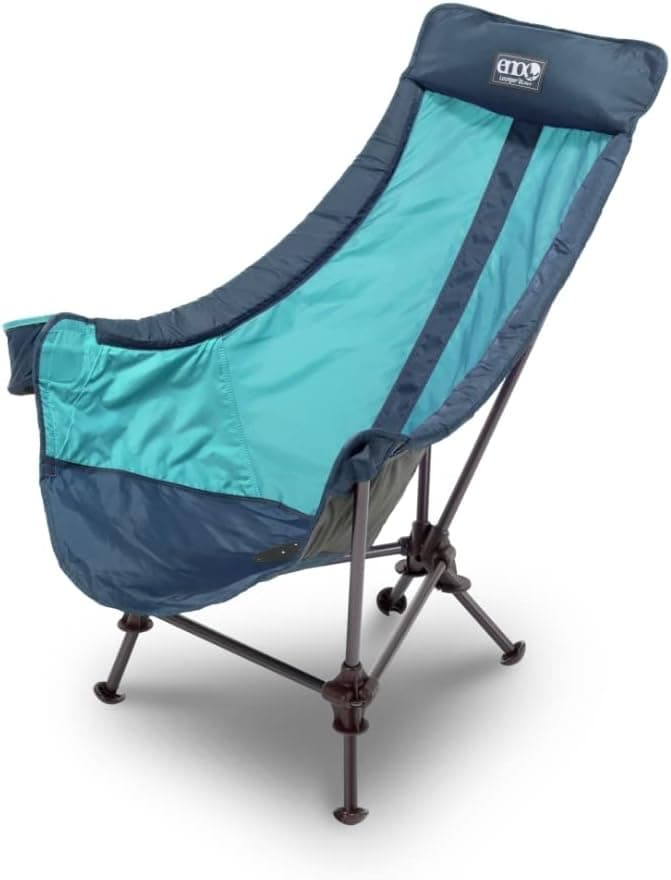 ENO, Eagles Nest Outfitters Lounger DL Camping Chair, Outdoor Lounge Chair, Navy/Seafoam
