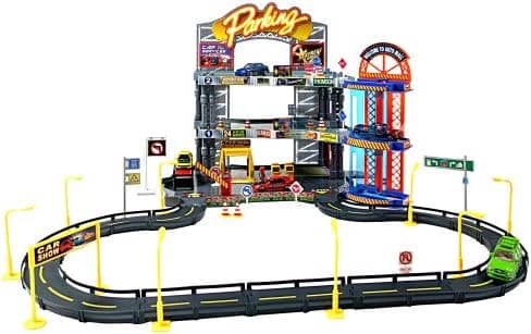 Suntoys Track N' Town 70 Pc. Garage Playset