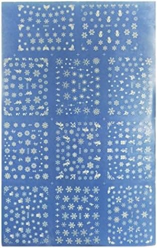Wrapables Fingernail Tattoo Nail Art Water Nail Tattoos Water Transfer Slide Tattoos Nail Decals, Snowflakes (11 Designs/Over 500 Nail Tattoos)