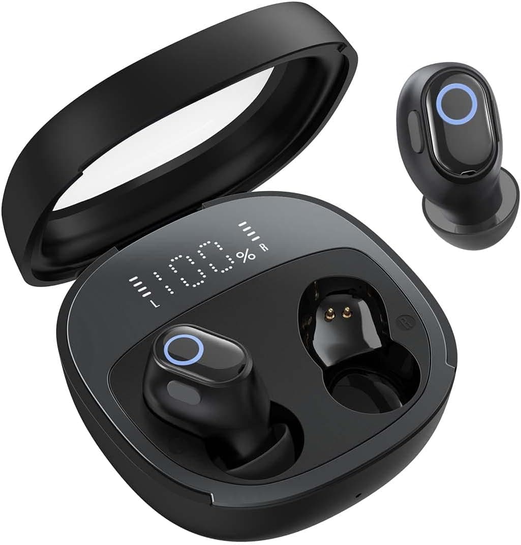 Baseus Wireless Earbuds, 50 Hrs Playback Bluetooth 5.3 Anti-Loss Bluetooth Headphones LED Power Display 60ms Low-Latency Fast-Charging in-Ear Earphone for iPhone and Android (Bowie WM02+)