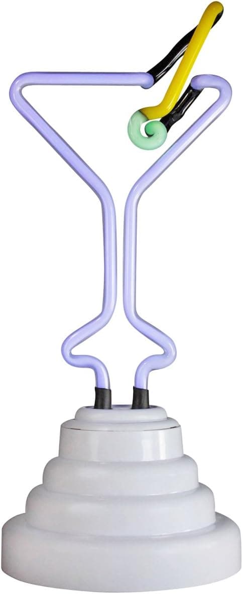 Sunology Small Neon Desk Lamps (Martini Glass White Tier)