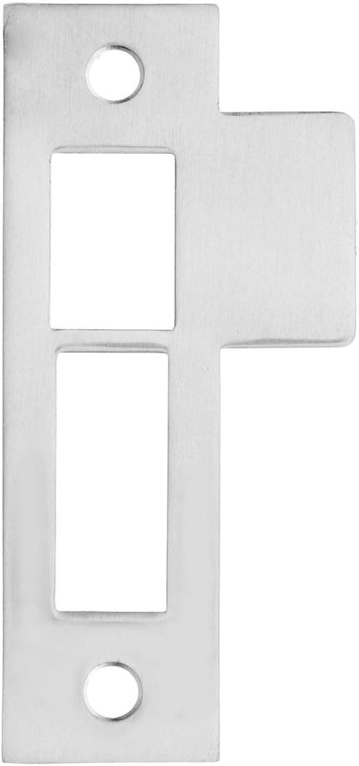3 1/2" Solid Brass Mortise Strike Plate in Polished Chrome