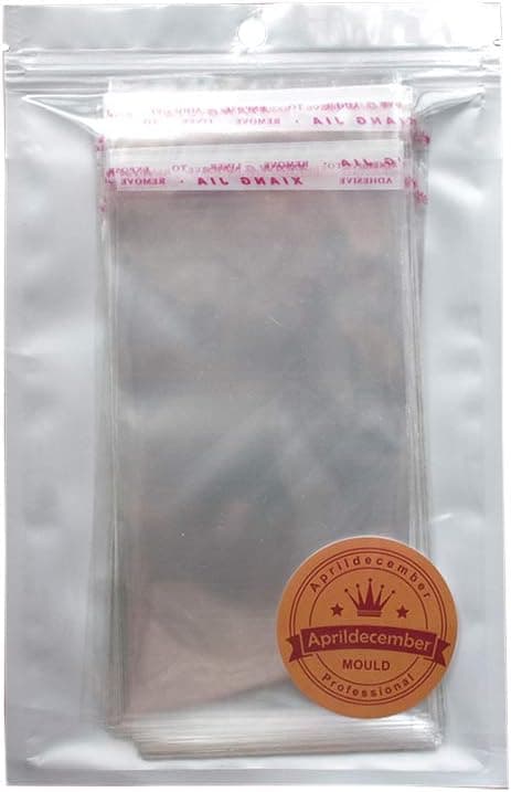 Cake Money Box Transparent Bags, Food Safe Adhesive Self-Sealing Bags - 100 PCS – 3.1" x 7''