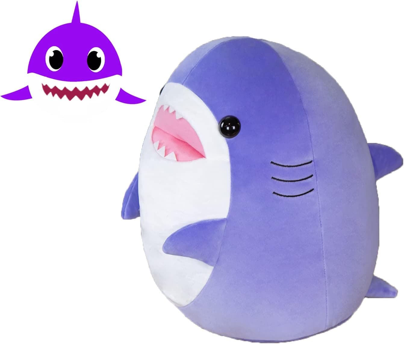 COSGOO 12.9 Inch Soft Purple Shark Plush Hugging Pillow Cute Shark Stuffed Animal Plushies Shark Doll Toy Kids Stuffed Animals Shark Plush Toys for Birthday, Valentine, Christmas or Daily