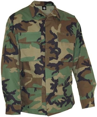 Genuine Gear Poly / Cotton Ripstop BDU Coat Woodland Camo LR F546425320L2