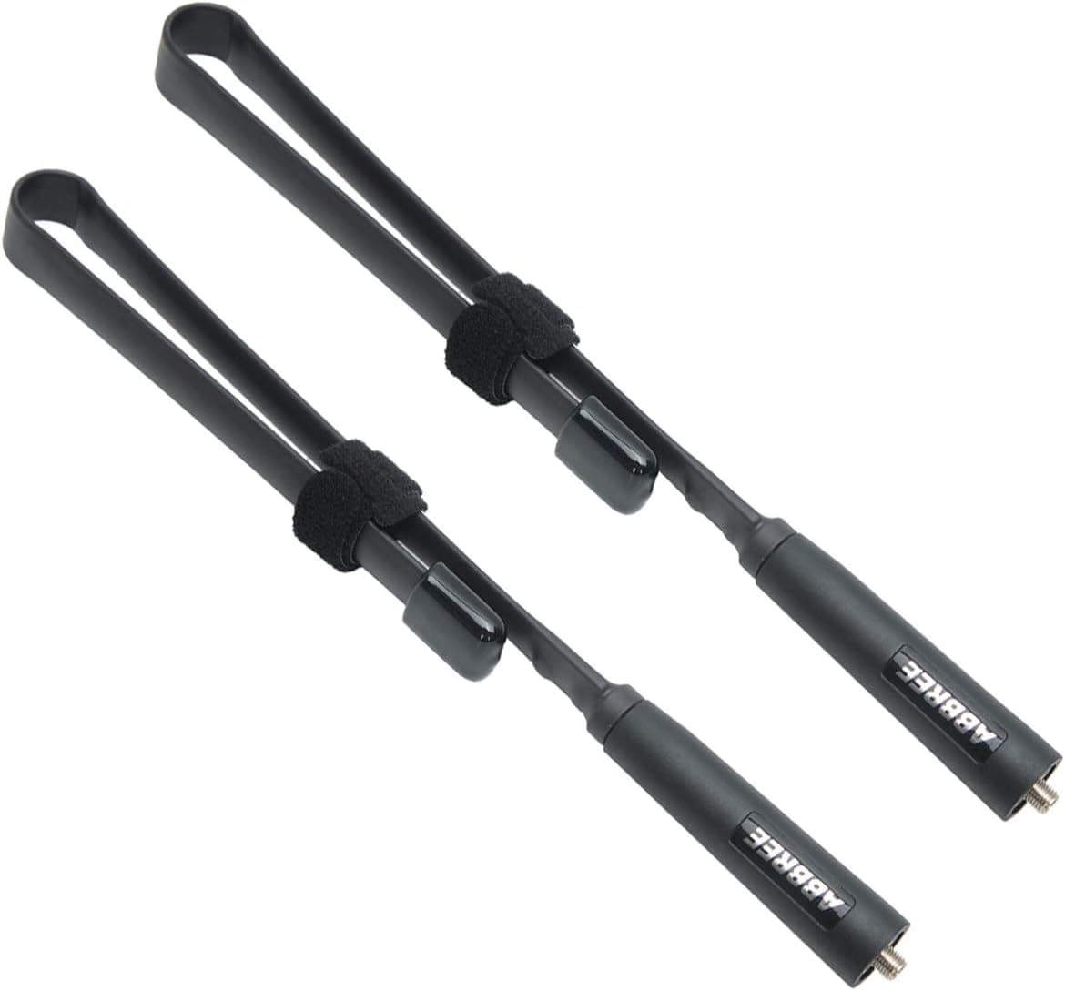 2 Pack ABBREE 144/222/435Mhz 18.8-inch SMA-Female Tactical Antenna for Baofeng BF-R3 UV-82T UV-5R UV-82 GT-3 Baofeng x Radioddity UV-5RX3 UV-82X3 BTECH UV-5X3 Abbree AR-F3 Tri-Band Two Way Radio