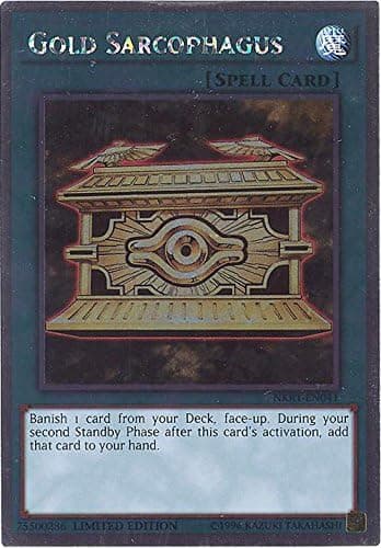 YU-GI-OH! - Gold Sarcophagus (NKRT-EN041) - Noble Knights of The Round Table Power-Up Pack - Limited Edition - Platinum Rare
