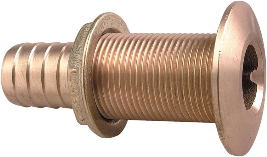 Perko 0350005DPC Chrome-Plated Thru-Hull Connection for Use with 3/4" Hose