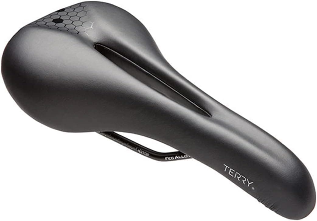 Terry Fly Cromoly Bicycle Saddle - Bicycle Seat for Men - Flexible & Comfortable - Dura-Tek Cover - Black