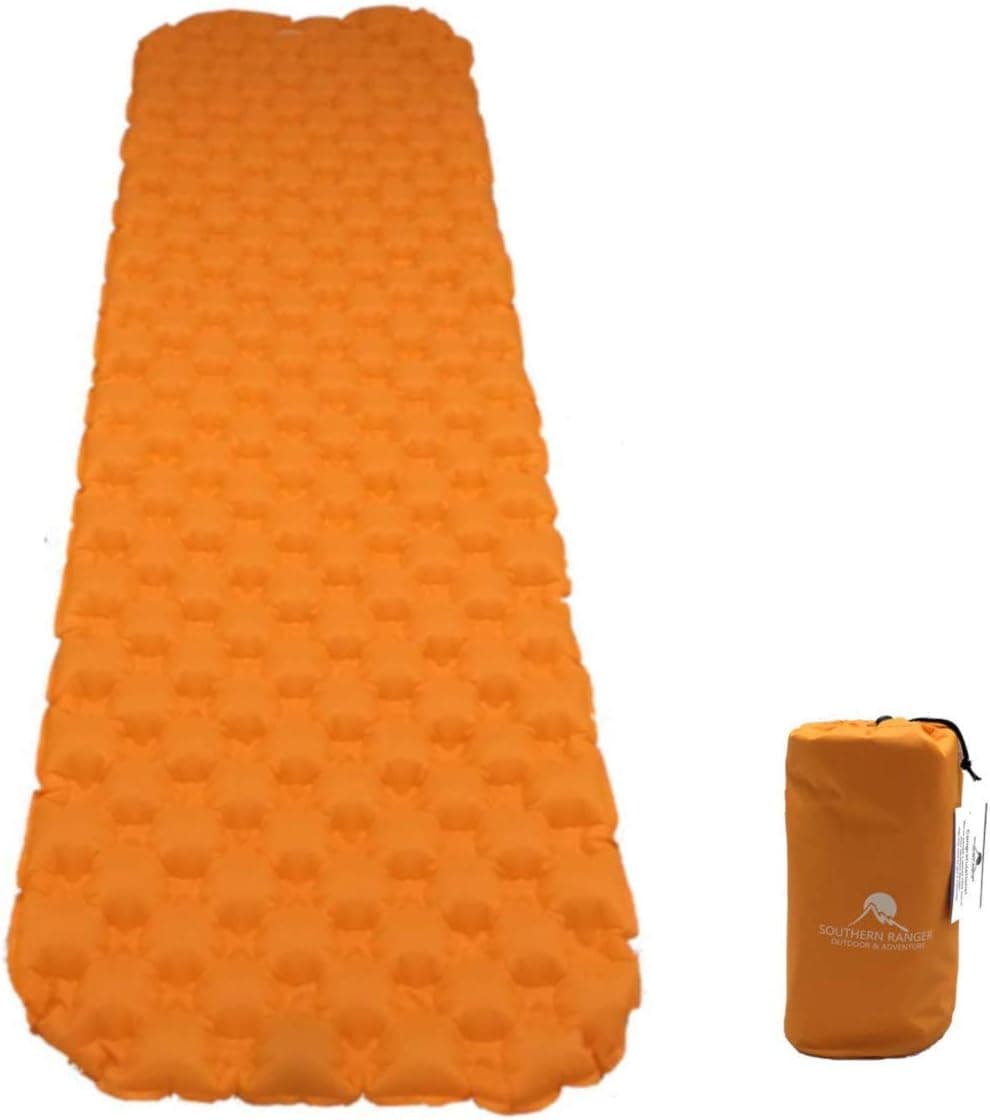 Premium Ultralight Inflatable Camping Sleeping Pad - Padded Inflating Air Mattress with Lightweight Bag - Adults or Kids - Compact and Waterproof - Extra Comfortable Sleep for Camper Backpacking