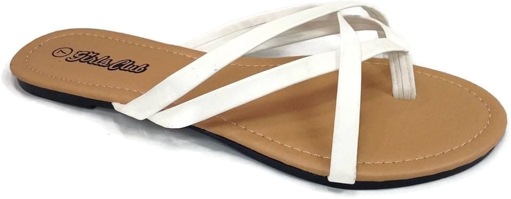 Fashion Women's Flip Flops Criss Cross Strappy Summer Sandal Flat Thong Straps