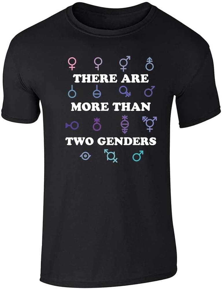There are More Than 2 Genders Black L Graphic Tee T-Shirt for Men