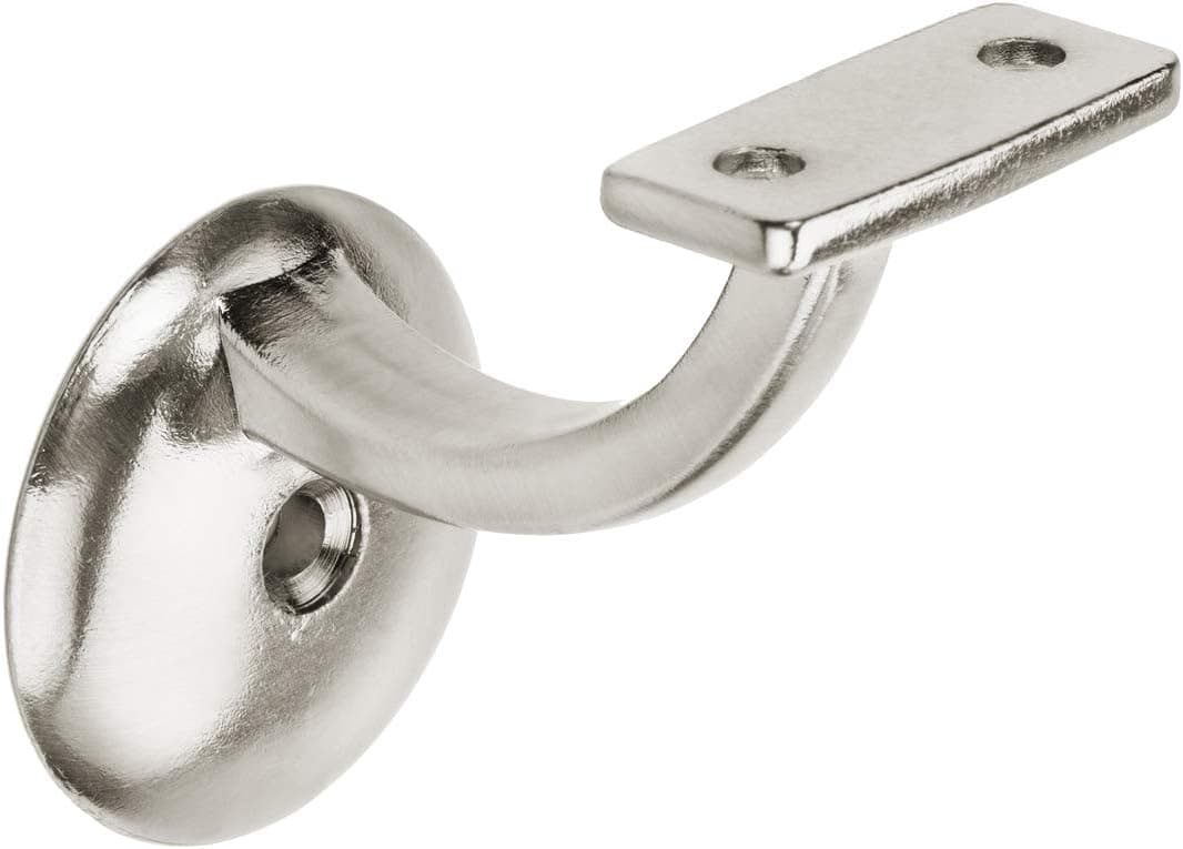 Designers Impressions Satin Nickel Heavy Duty Handrail Bracket: 58610