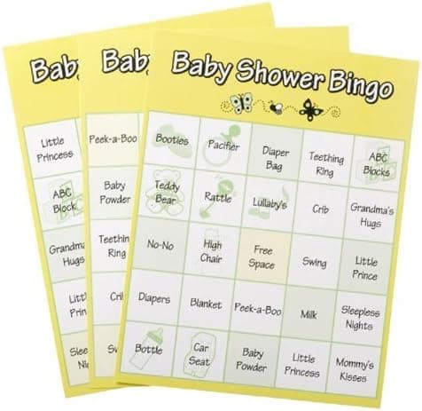 Baby Shower Bingo Game, 72 Piece