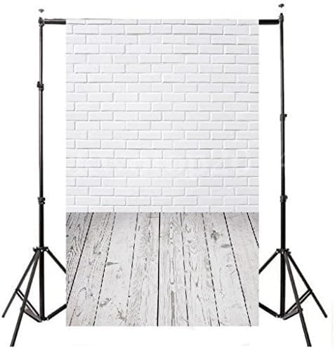 DODOING 3ft X 5ft Photo Backdrop Printed Photography Backgrounds Brick Wall and Wood Floor Photography Backdrop