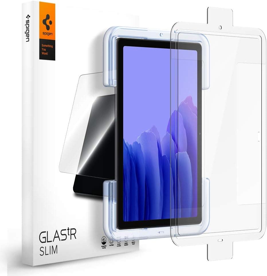 Spigen Tempered Glass Screen Protector [GlasTR EZ FIT] Designed for Galaxy Tab A7 (2020) [9H Hardness/Case-Friendly]