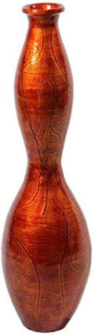 Essential Decor Entrada Collection 25.6"x7" Lacquer Bamboo Vase