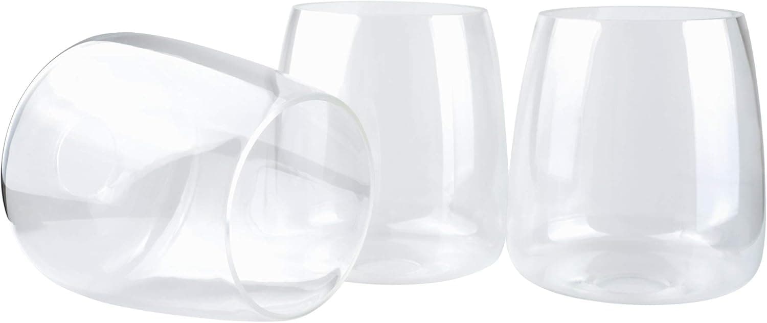 Kira Home Stella 6" Glass Shades, Clear Replacement Glass, 1-5/8" Fitter Size, 6" x 5.5", 3-Pack