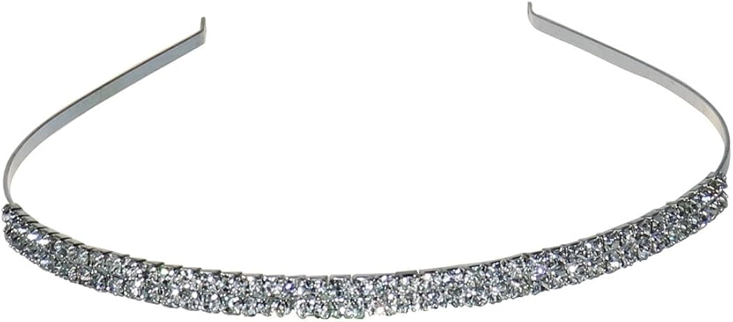 Coddsmz Women's Wedding Crystal Bridal Crown Headband Tiara Headdress Silver