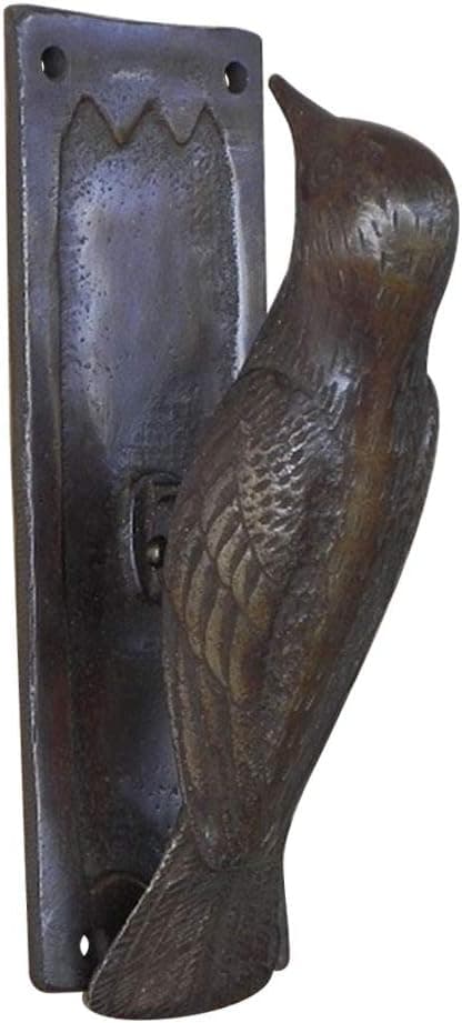 Indian Shelf Woodpecker Bronze Door Knockers - Multicolor Entrance Decoration for Home - Knockers Home decor Front Door Accessories - 10.16 Cm