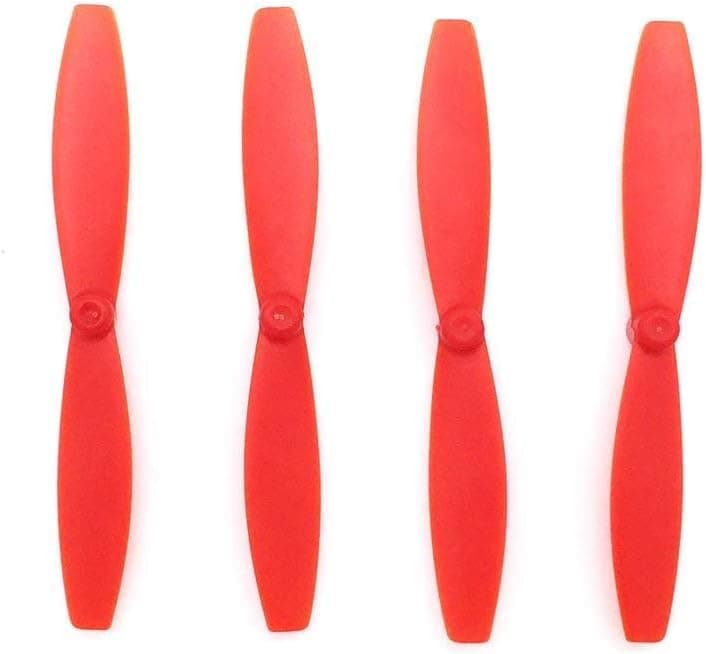 4pcs Minidrones Propeller Blades Props for Parrot Minidrone Mambo FPV, Airborne Cargo Drone, Airborne Night Drone, Hydrofoil Drone (Red)