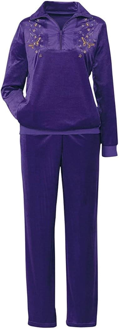 Velour Embroidered Pantset