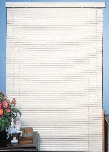 Achim White Vinyl 1" Mini Blinds - 38" Wide x 64" Long