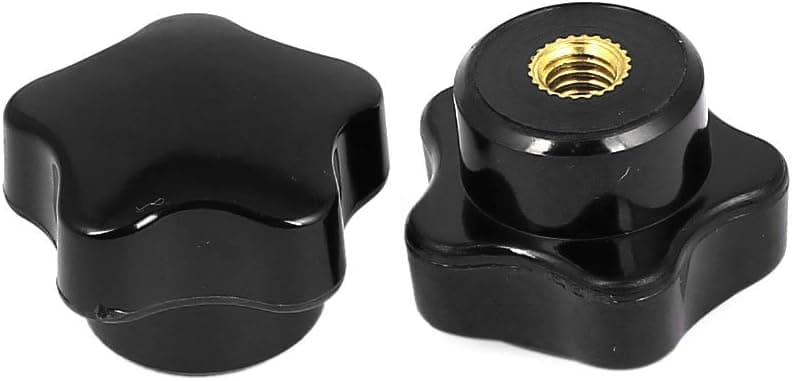 uxcell Screw On Type Clamping Star Knob Grip Handgrip M6 Threaded Dia 2pcs