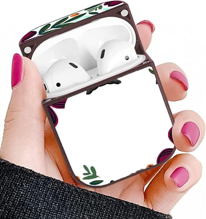 OOK Protective Airpods Case Cover Designed for Apple Airpods 2 & 1, Cute Elephant Patterns Shockproof Magnetic Case Cover with Portable Keychain Clip for Girls Kids Women Men