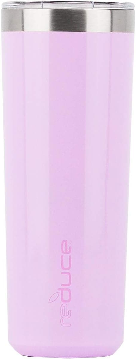 Reduce High Ball Tumbler, 14 oz – Stainless Steel Vacuum with Lid – The Perfect Tumbler for Cocktails, Keeps Drinks Cold – Sweat Proof, Dishwasher Safe, BPA Free – Pink, Opaque Gloss