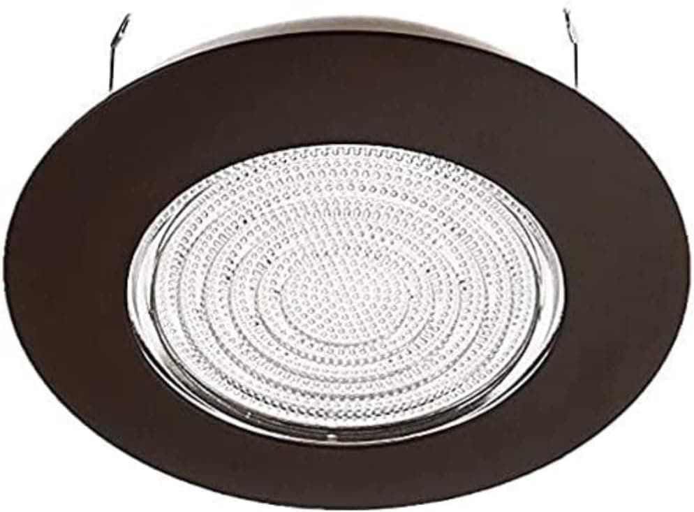6" Inch Fresnel Lens Shower Trim with Oil Rubbed Bronze Metal Trim, 60 Watt Max, for Wet Locations, Shower Can Light Trim, UL Listed