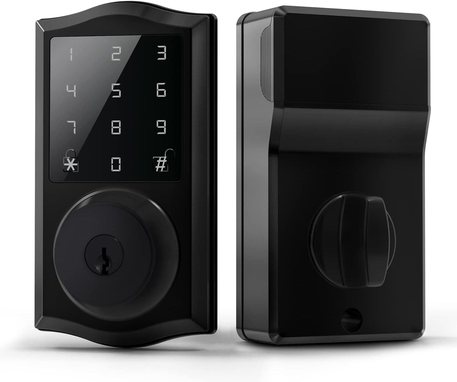 Keyless Entry Door Lock Deadbolt - Smart Door Lock with Keypad,Electronic Door Locks for Front Door with Deadbolt,Keypad Entry Door Lock,Electric Digital Code Automatic Door Lock(Matte Black)