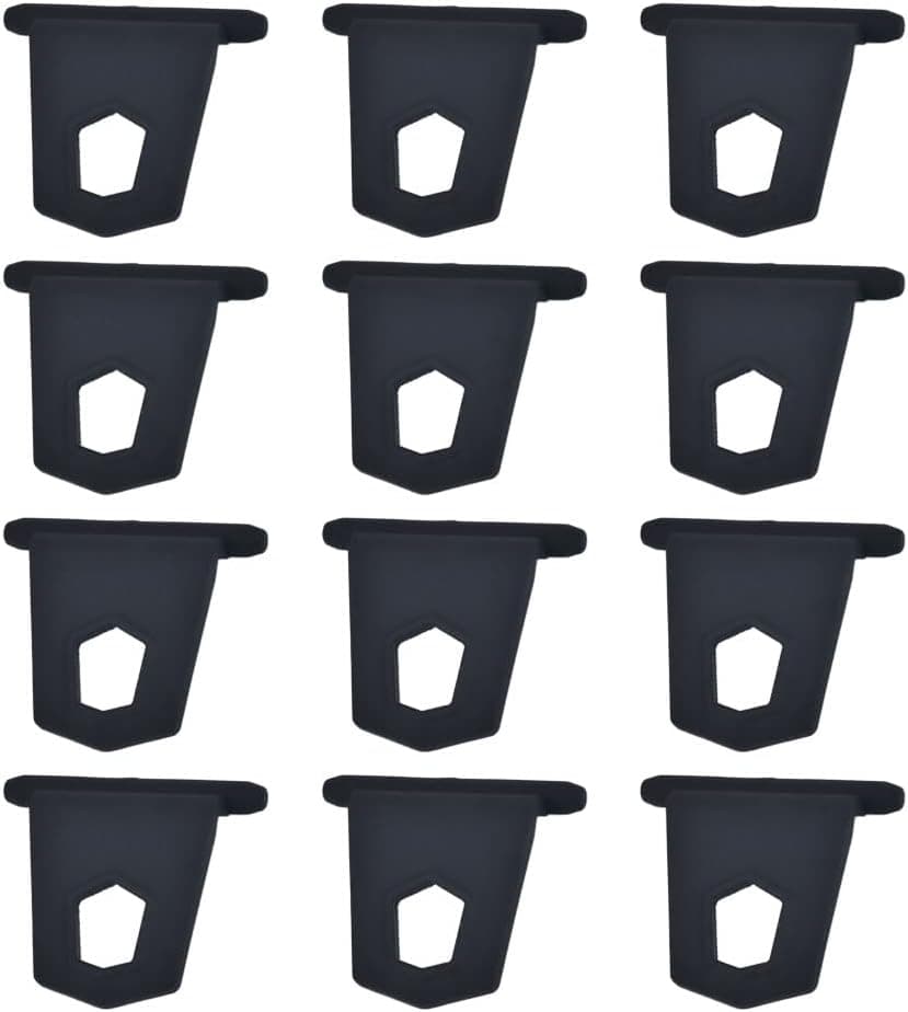 scottchen PRO RV Awning Hooks 12pcs Clothes Hanger Organizer Rubber Portable Awning Hooks Attachment Accessory Campers Roller Bar Channel 5mm