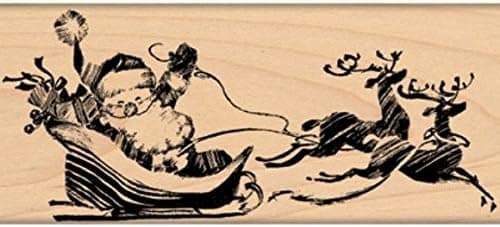 Penny Black Mounted Rubber Stamp 2.5"X5"-Waving Santa
