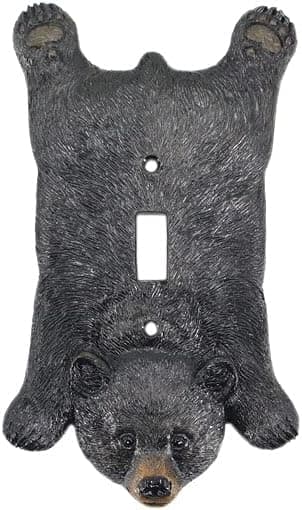 Antelope Shop Black Bear Single Toggle Light Switch Cover Single Wall Switch Plate Switch Plate Cover