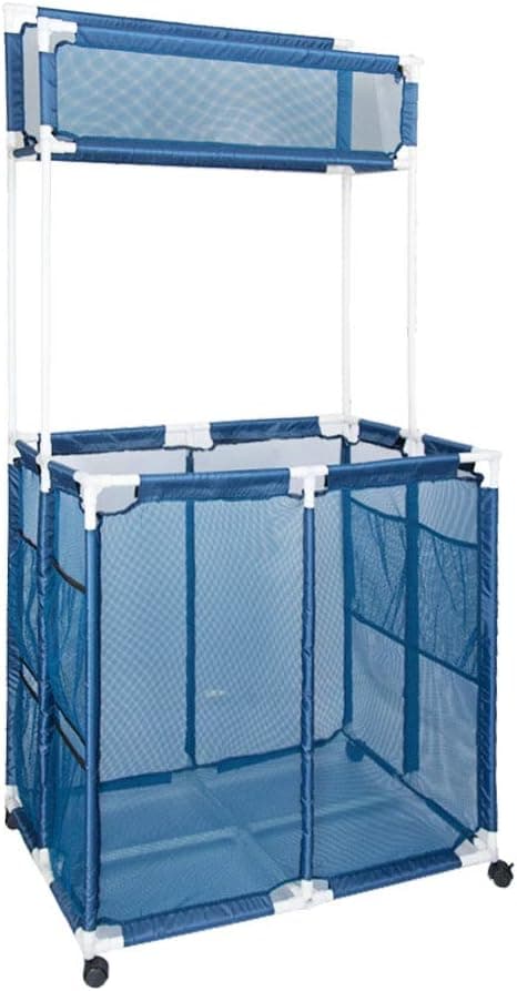 Toopify Mesh Basket Pool Storage Container Rolling Organizer Bin for Your Goggles, Pool Noodle, Floats, Swim Toys, Beach Balls Equipment,X-Lage(Upgraded Version)