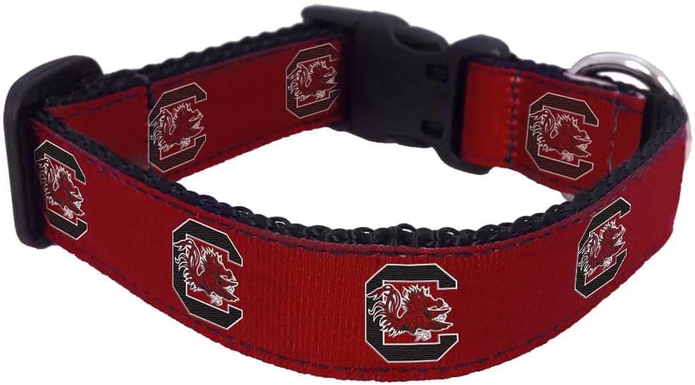 NCAA South Carolina Fighting Gamecocks Dog Collar (Team Color, Large)
