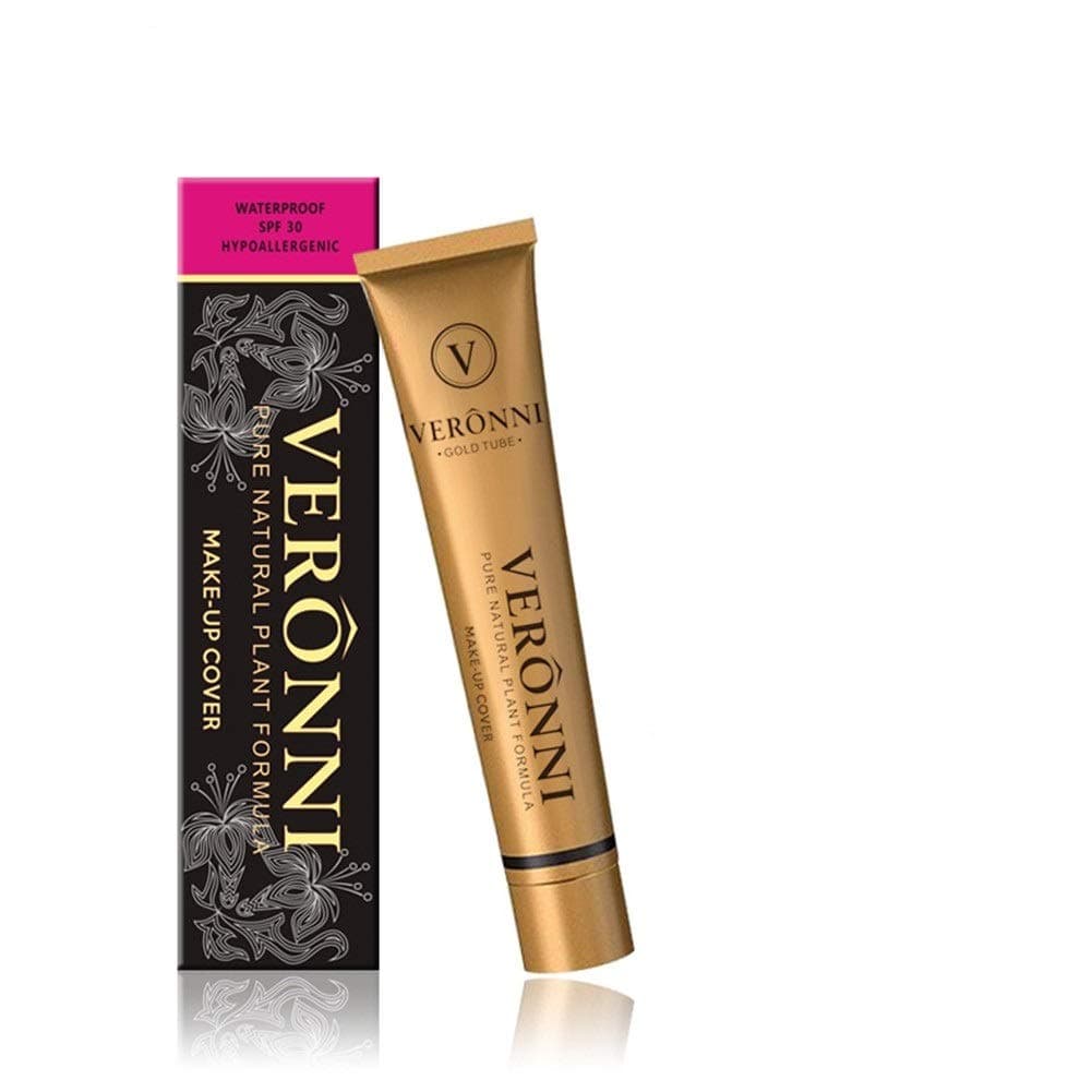 VERONNI Face Makeup Coverage Make Up Cover As Concealer Acne, Spots Cover Up Foundation SPF 30 1.1OZ/30g (208)